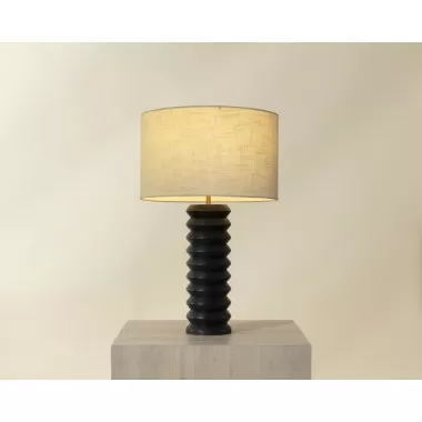 Sunpan Oletto Table Lamp - Lit Front Angle