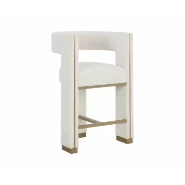 Sunpan Adamina Counter Stool Rhea Light Barley - Front Side Angle