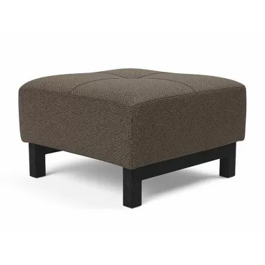 Innovation Living Grand D.E.L. Ottoman in Black Wood Legs and Kenya Taupe Fabric - Angled