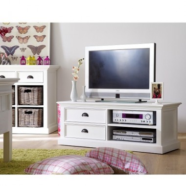 Nova Solo Halifax Entertainment &TV-Media Stand - White - Lifestyle