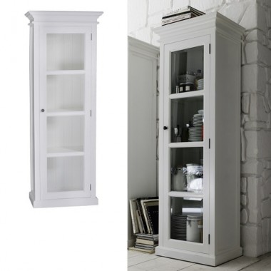 Nova Solo HALIFAX Single Glass Door Armoire or Vitrine with 4 Shelves