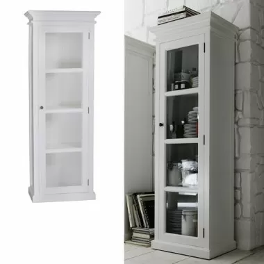 Nova Solo HALIFAX Single Glass Door Armoire or Vitrine with 4 Shelves