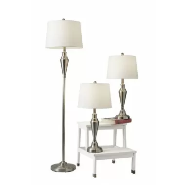 Adesso Glendale 3 Piece Floor and Table Lamp Set