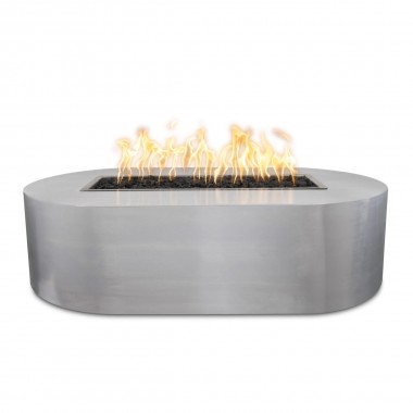The Outdoor Plus Bispo 72" x 24" Fire Pit - Stainless Steel
