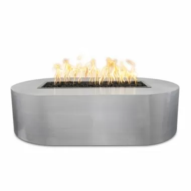 The Outdoor Plus Bispo 72" x 24" Fire Pit - Stainless Steel