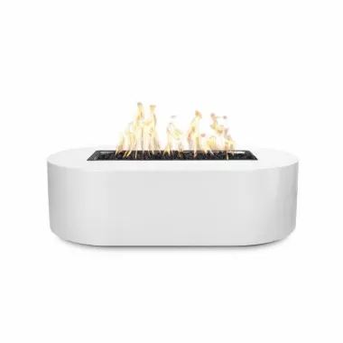 The Outdoor Plus Bispo 72" x 24" Fire Pit - Powder Coated White