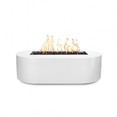 The Outdoor Plus Bispo 84" x 24" Fire Pit - Powder Coated White