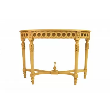 Anderson Teak Neoclassical Demilune Console Table