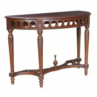 Anderson Teak Neoclassical Demilune Console Table