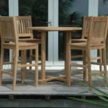 Anderson Teak Bahama Avalon 5-Pieces Round Bar Set