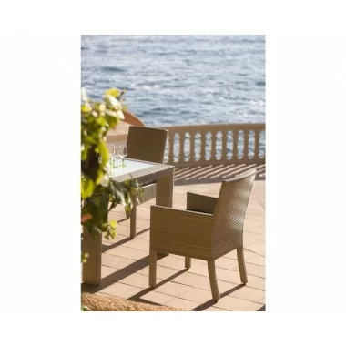 Hospitality Rattan Patio Rubix Stackable Armchair 