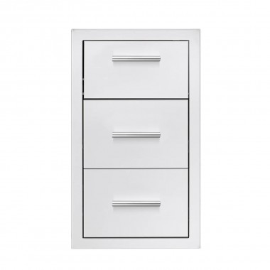 Summerset Grills 17 Vertical 2-Drawer And Paper Towel Holder Combo With Masonry Frame Return