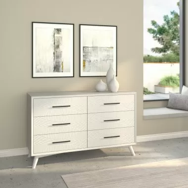 Alpine Furniture Tranquility Dresser in White - Lifestyle