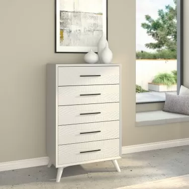  Alpine Furniture Tranquility Chest in White - Lifestyle