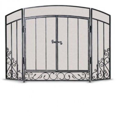 Fireside America Napa Forge 3 Panel Renaissance Screen with Doors