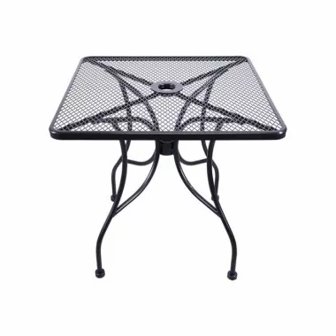 H&D Seating Square Wrought Iron Mesh Top Table w/ Base