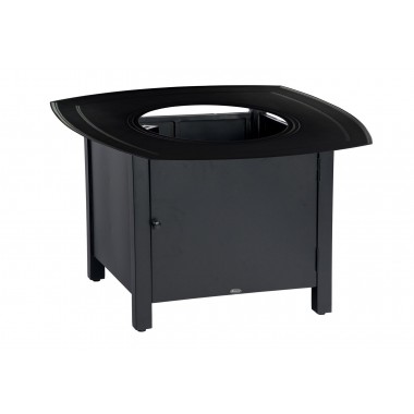 Woodard Solid Cast Aluminum 36'' Square Dining Height Fire Pit Table