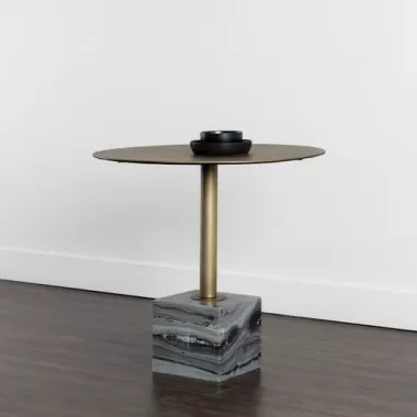 Sunpan Kata 32'' Bistro Table in Grey - Lifestyle