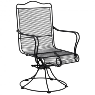 Woodard Tucson High Back Swivel Rocking Dining Arm