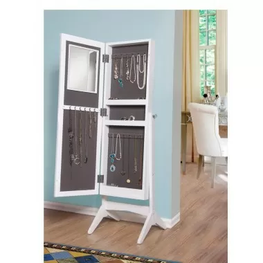 Ashley Jewelry Armoire Cheval Mirror  - Open