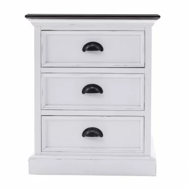 NovaSolo Halifax Accent Mahogany Wood Bedside Drawer Unit