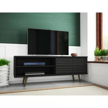 Liberty 62.99" Mid Century - Modern TV Stand - Black