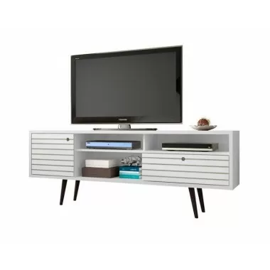 Liberty 70.86" Mid Century - Modern TV Stand (White) - White BG