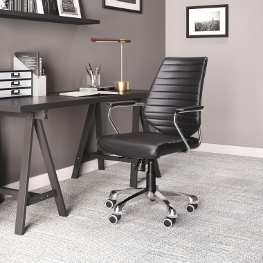 Zuo Modern Enterprise Low Back Office Chair in Black - Lifestyle
