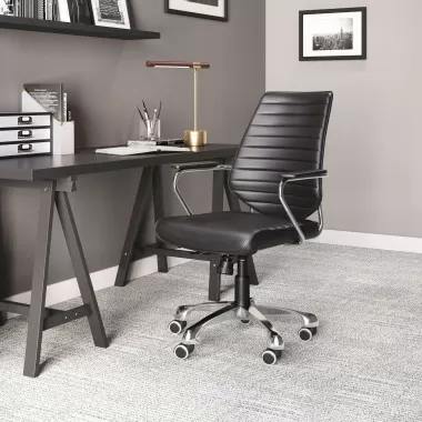 Zuo Modern Enterprise Low Back Office Chair in Black - Lifestyle