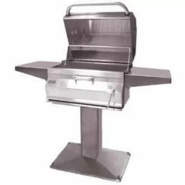 Fire Magic Charcoal Legacy Patio Post Grill w Smoker Hood