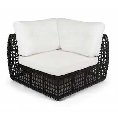 Skyline Design Dynasty Black  Corner with Sunbrella Cushion