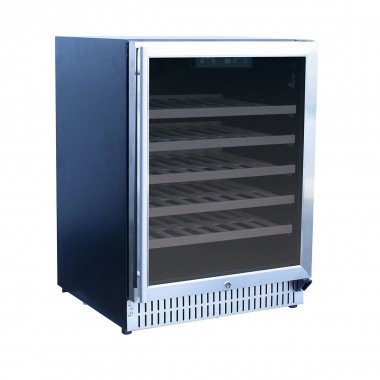 Summerset Grills 24 Outdoor Rated Wine Cooler - Angled and Closed