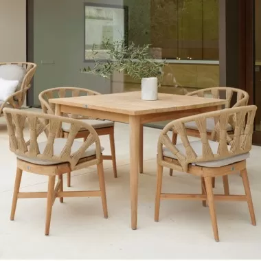 Skyline Design Krabi Square Teak Dining Table Outdoor