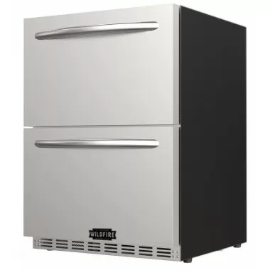 Wildfire Outdoor Living 24” Dual Drawer Fridge - Angled