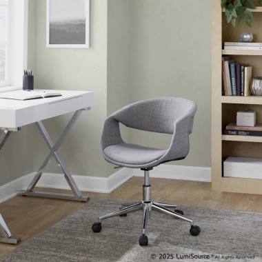 LumiSource Curvo Upholstered 5-Star Task Chair