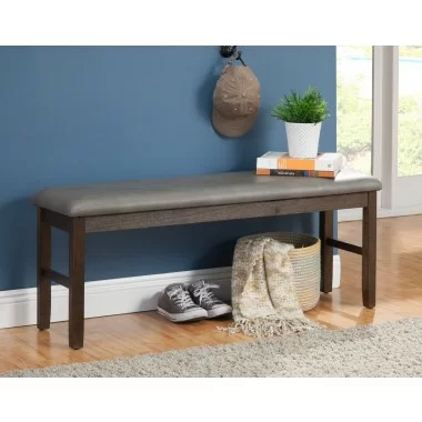 Alpine Furniture Emery Dining Bench, Walnut - Lifestyle