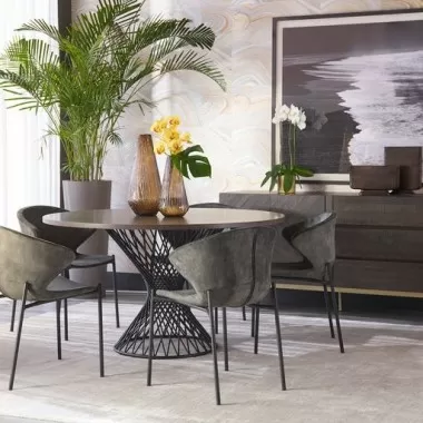 Sunpan Madeira Dining Table Ebony Brown in 54'' - Lifestyle