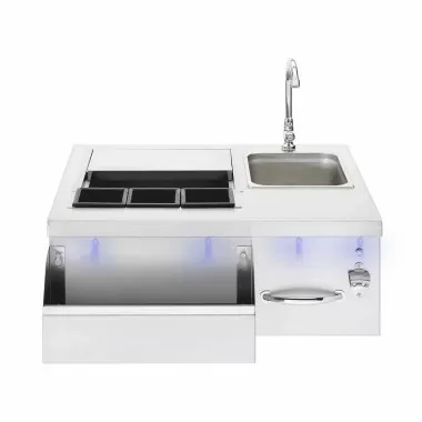 30" Beverage & Prep Station (White Lights)-1