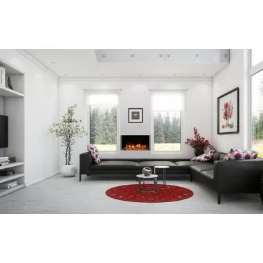 Amantii 30" Unit - 10 5/8" In Depth 3 Sided Glass Fireplace - Lifestyle