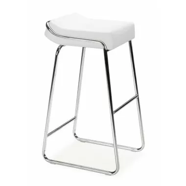 Zuo Modern Wedge Bar Stool in White - Angled