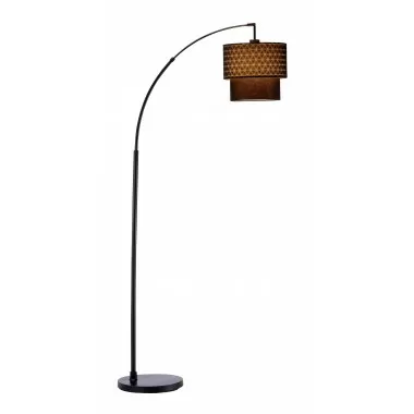 Adesso Gala Arc Floor Lamp - Black