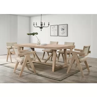 Alpine Furniture Raquel Rectangular Dining Table - Lifestyle