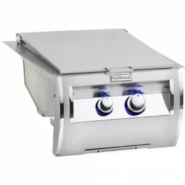 Fire Magic Echelon Diamond Built-In Double Searing Station with Side Burner and Power Supply