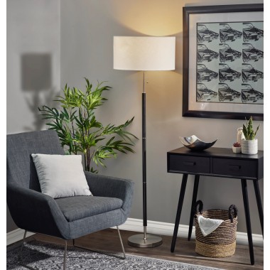 Adesso Hamilton Floor Lamp Brushed Steel