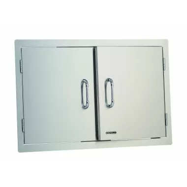 Bull BBQ 38" Double Doors - Stainless Steel - Angled Close-up