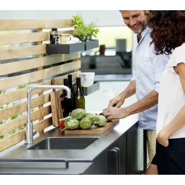 Cane-Line Drop Kitchen Module, Main, Incl. 3 Shelves Full Top View