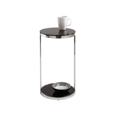 Sunpan Benjamin End Table - Front Angle with Decor