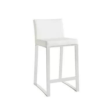 Architect Counter Stool - White - Angled View