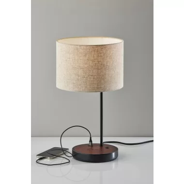 Adesso Oliver Wireless Charging Table Lamp