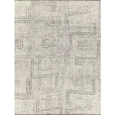 Exquisite Rugs Aldridge Handmade Hand-Knotted New Zealand Wool and Bamboo Silk Gray/Beige/Ivory Area Rug 3807-01